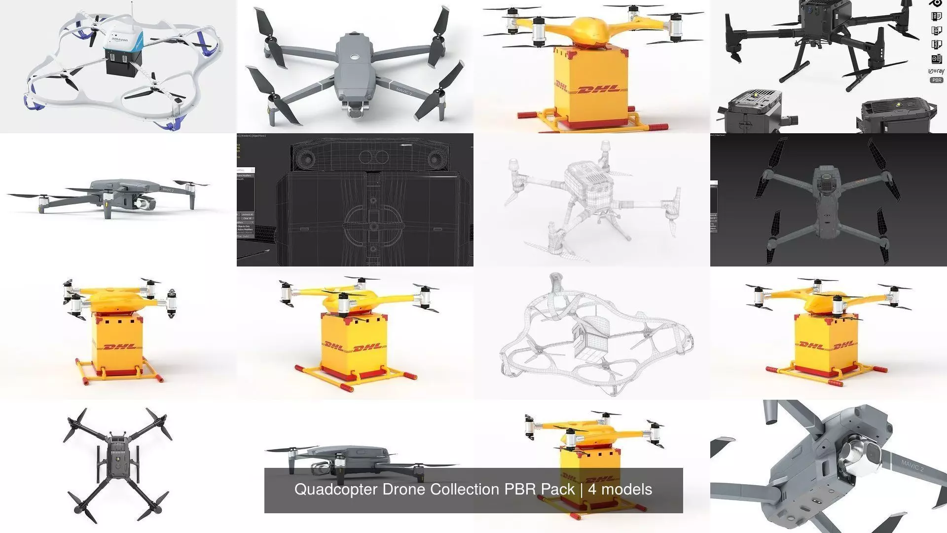Quadcopter Drone Collection PBR Pack _0