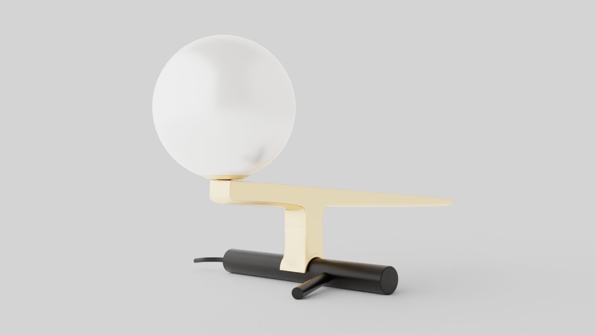 Yanzi Table Lamp Low-poly 3D model_1