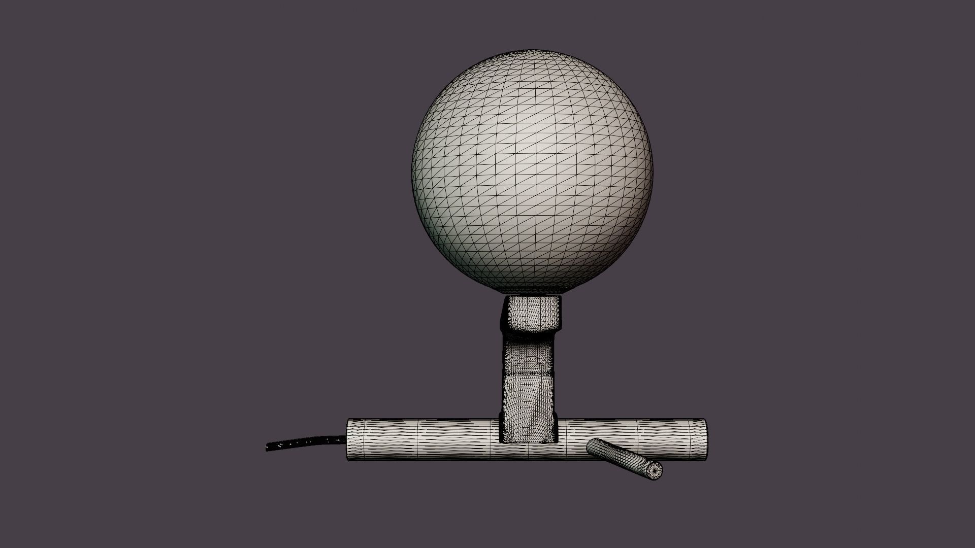 Yanzi Table Lamp Low-poly 3D model_8