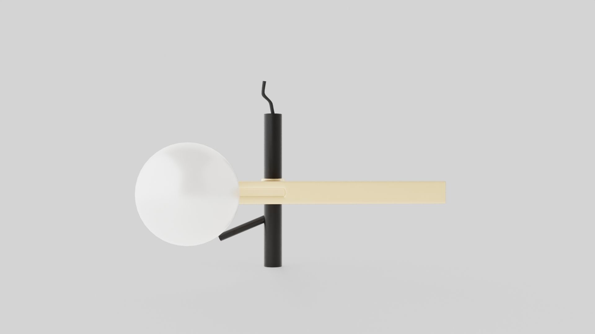 Yanzi Table Lamp Low-poly 3D model_5