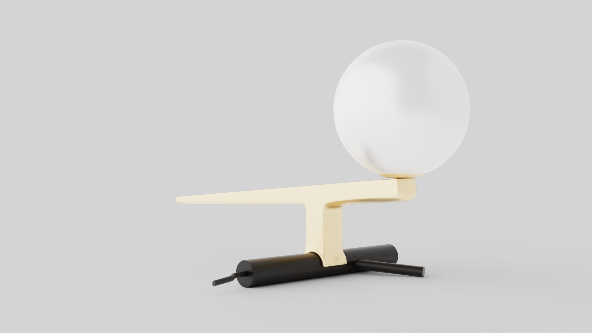 Yanzi Table Lamp Low-poly 3D model_3