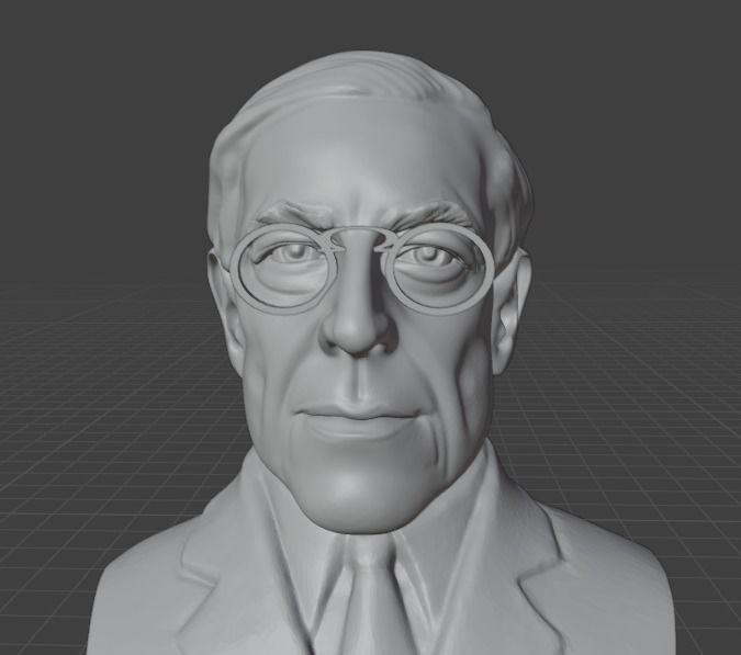 Woodrow Wilson 3D print model_3