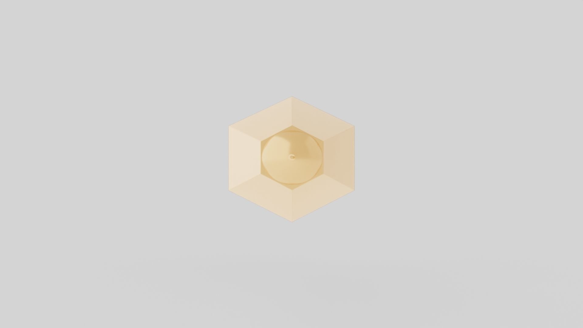 Cut Tall Gold Ceiling Lamp Low-poly 3D model_3