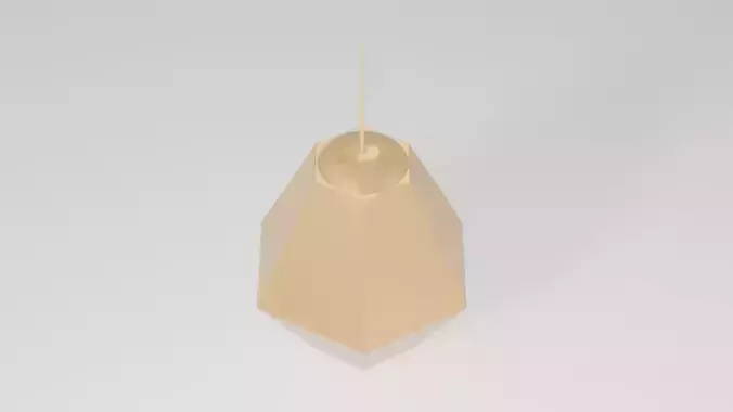 Cut Tall Gold Ceiling Lamp