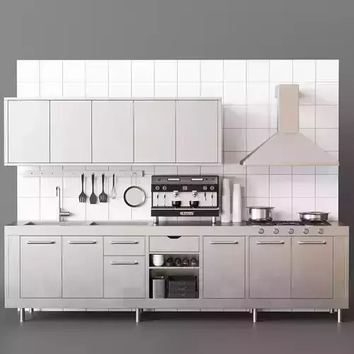 Coffee Shop Kitchen 3D model