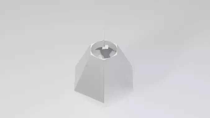 Cut Tall Chrome Ceiling Lamp