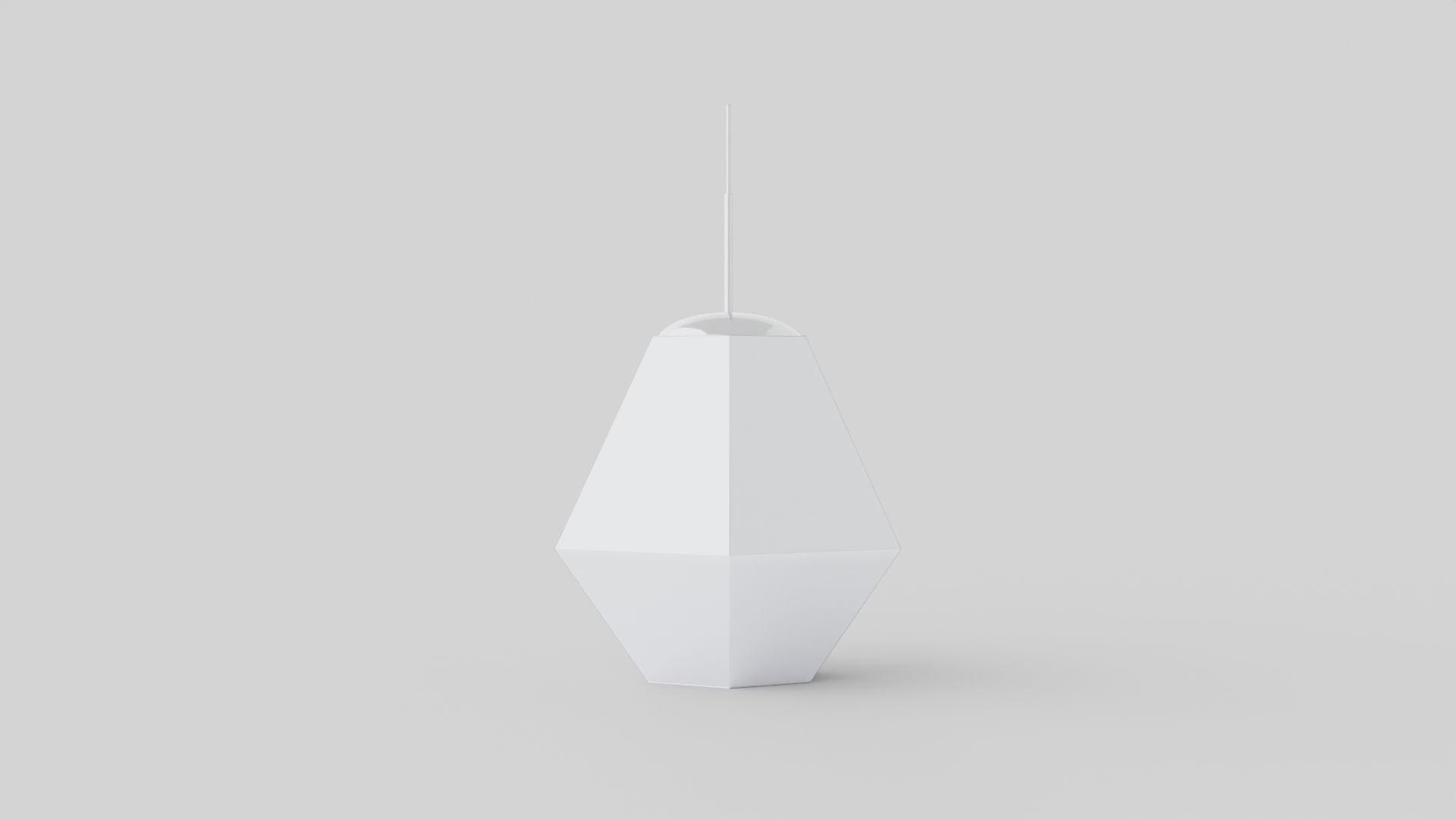 Cut Tall Chrome Ceiling Lamp Low-poly 3D model_1