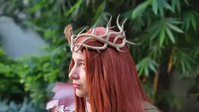 Regal Antler Crown 3D Print Model for Cosplay or Home Decoration 3D print model