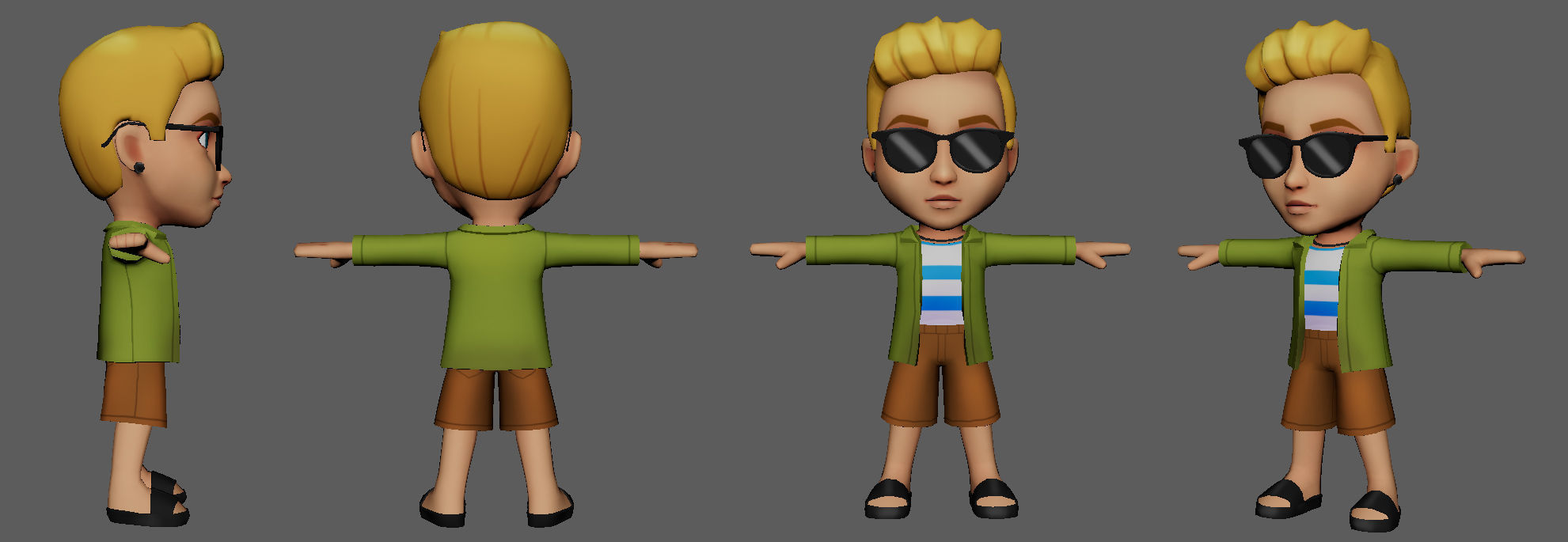 Characters Low-poly 3D model_37
