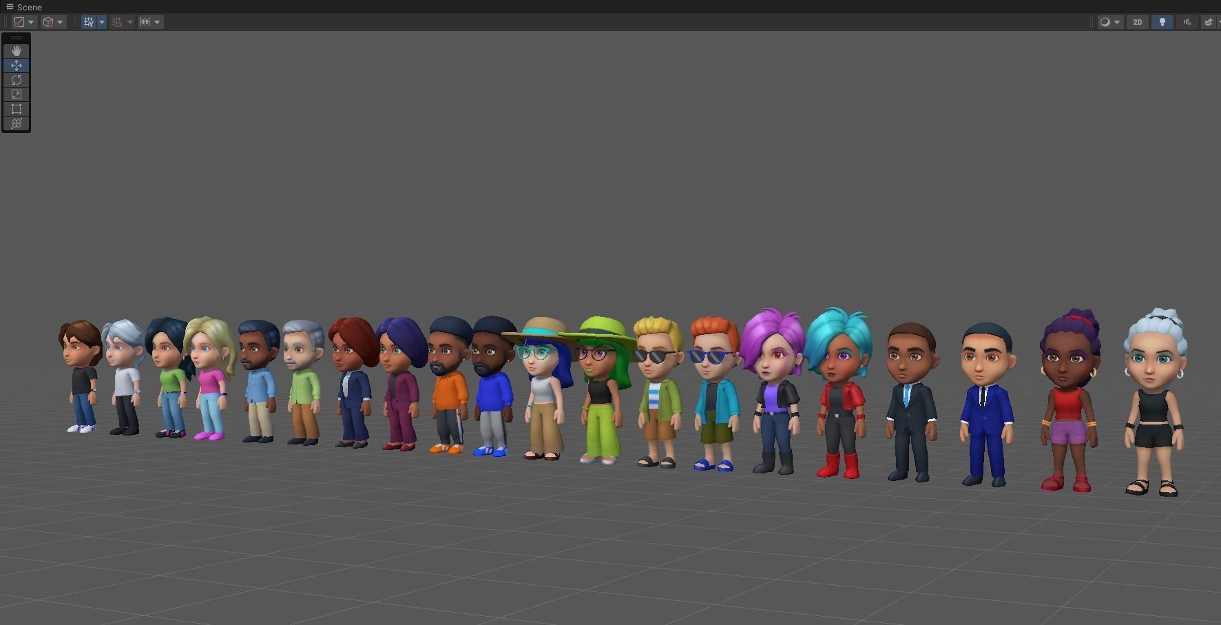 Characters Low-poly 3D model_32