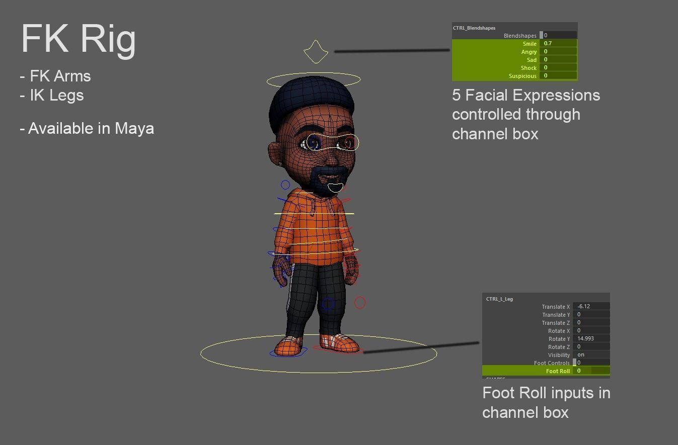 Characters Low-poly 3D model_11