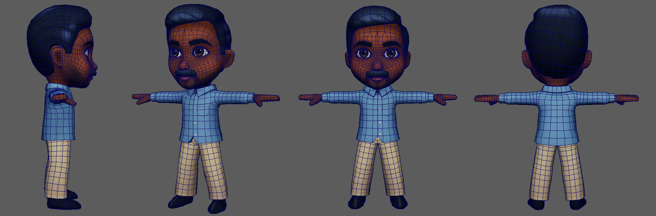 Characters Low-poly 3D model_29