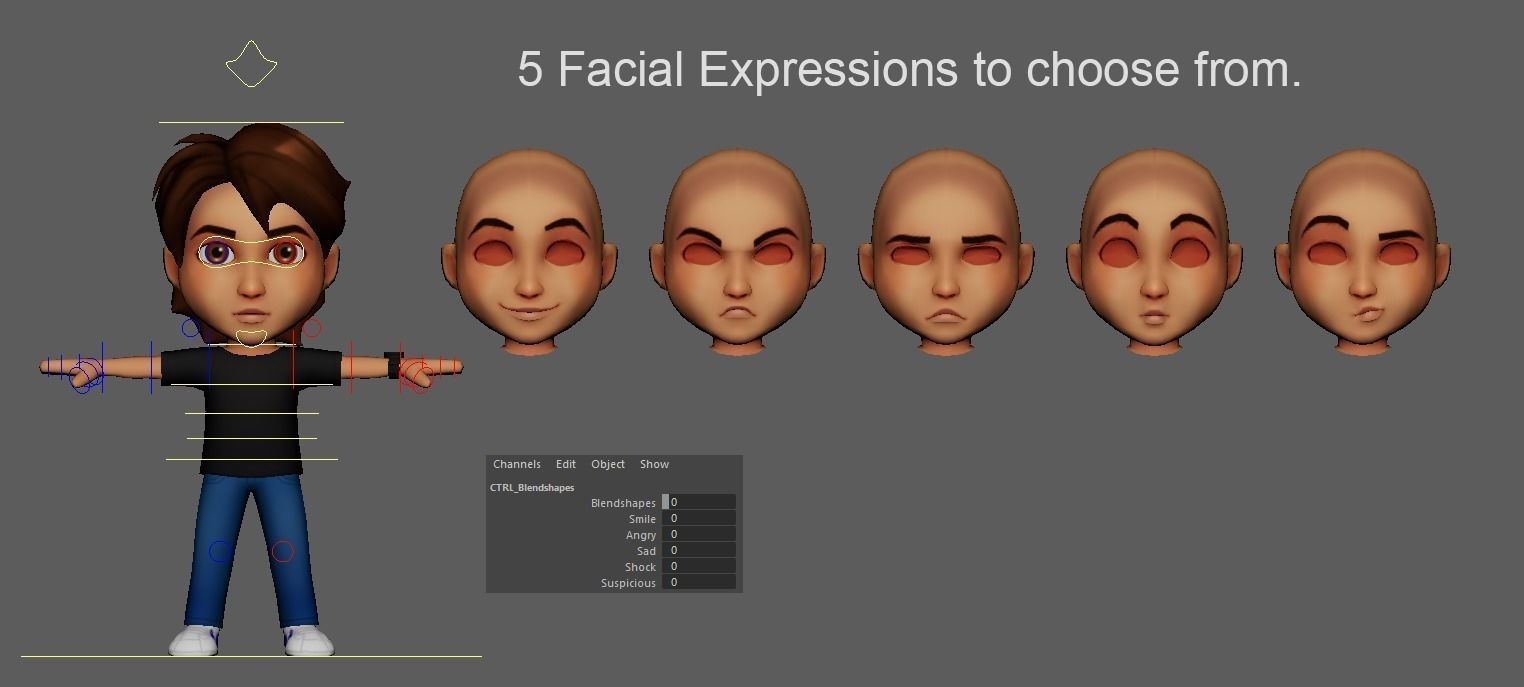 Characters Low-poly 3D model_13