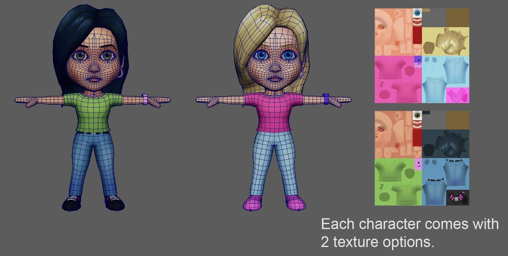 Characters Low-poly 3D model_8