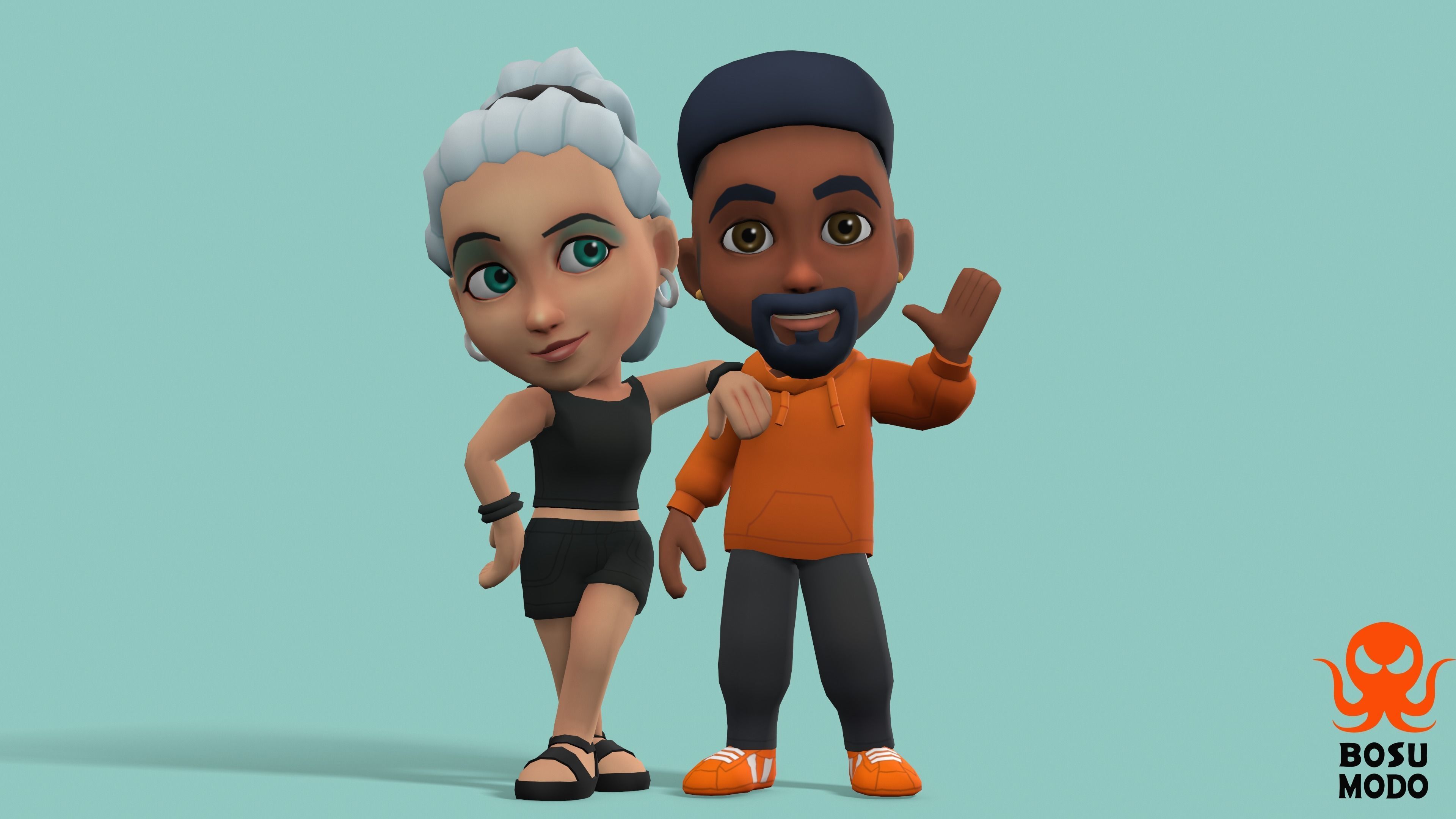 Characters Low-poly 3D model_20