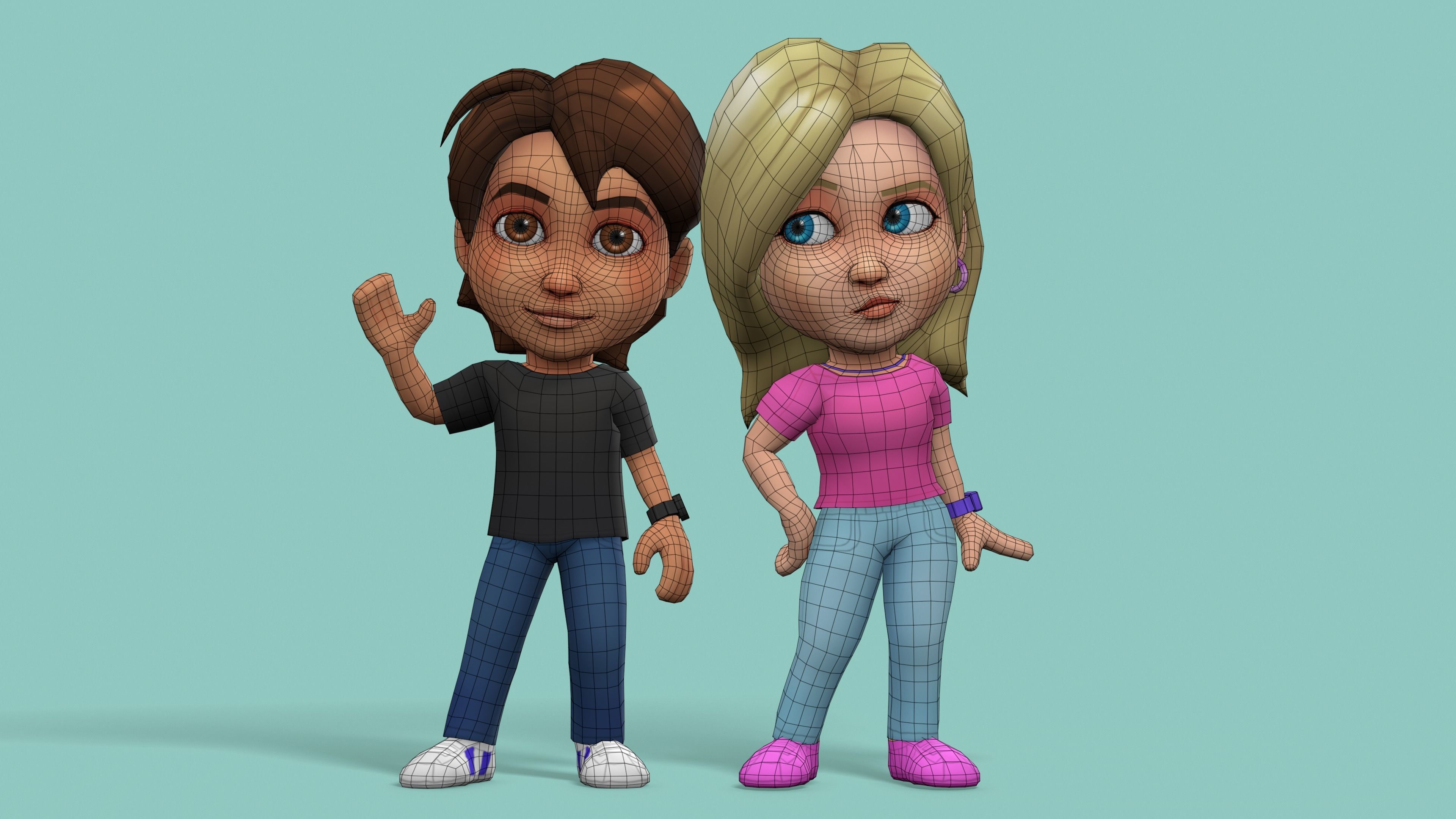 Characters Low-poly 3D model_27