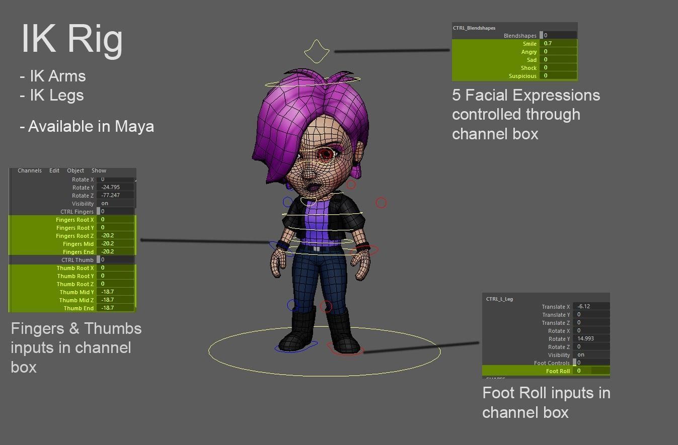 Characters Low-poly 3D model_12