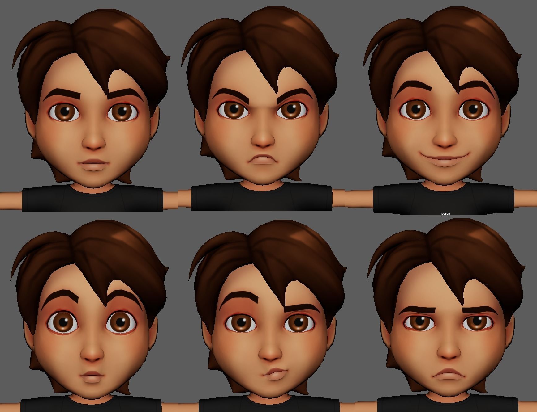 Characters Low-poly 3D model_14