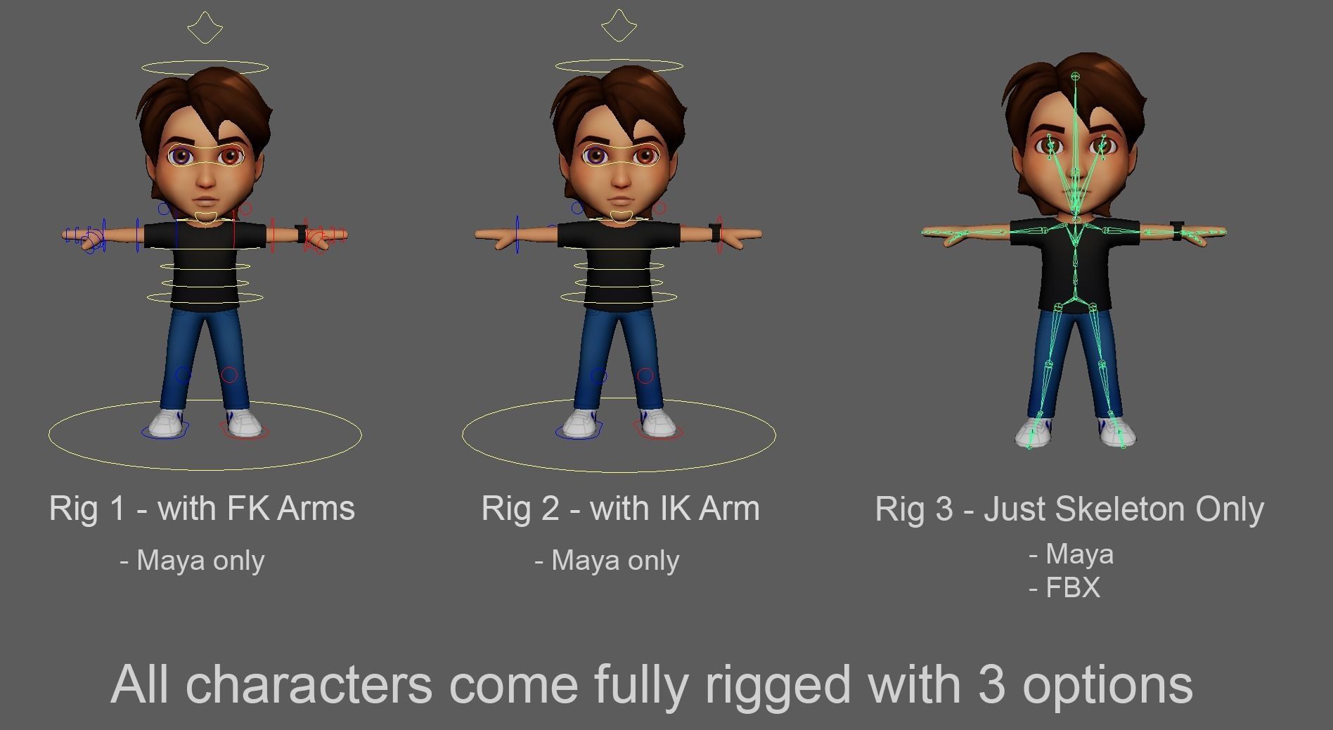 Characters Low-poly 3D model_10