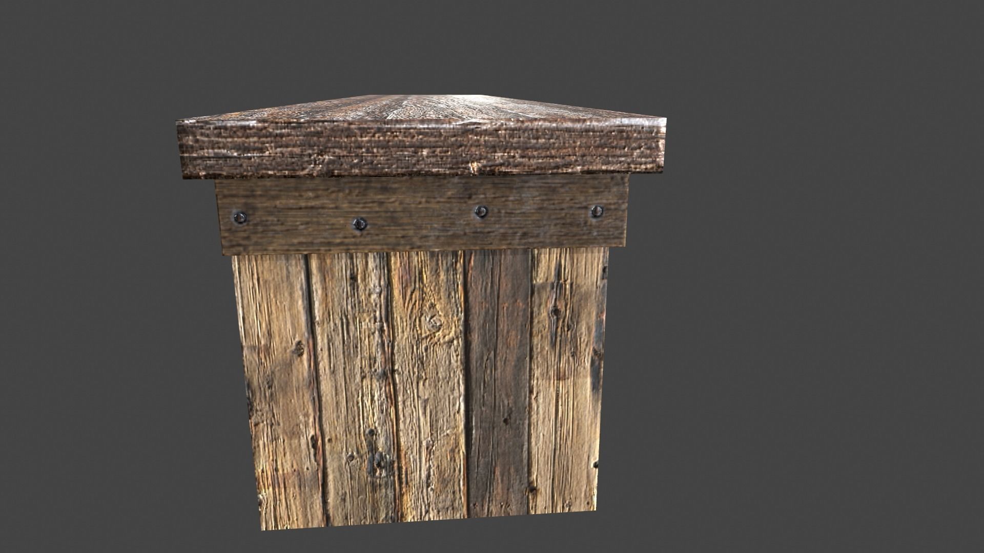 Old Bar Counter game asset Low-poly 3D model_8