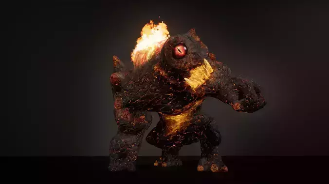 Hell Cyclop Low-poly game engine ready 3D model Low-poly 3D model