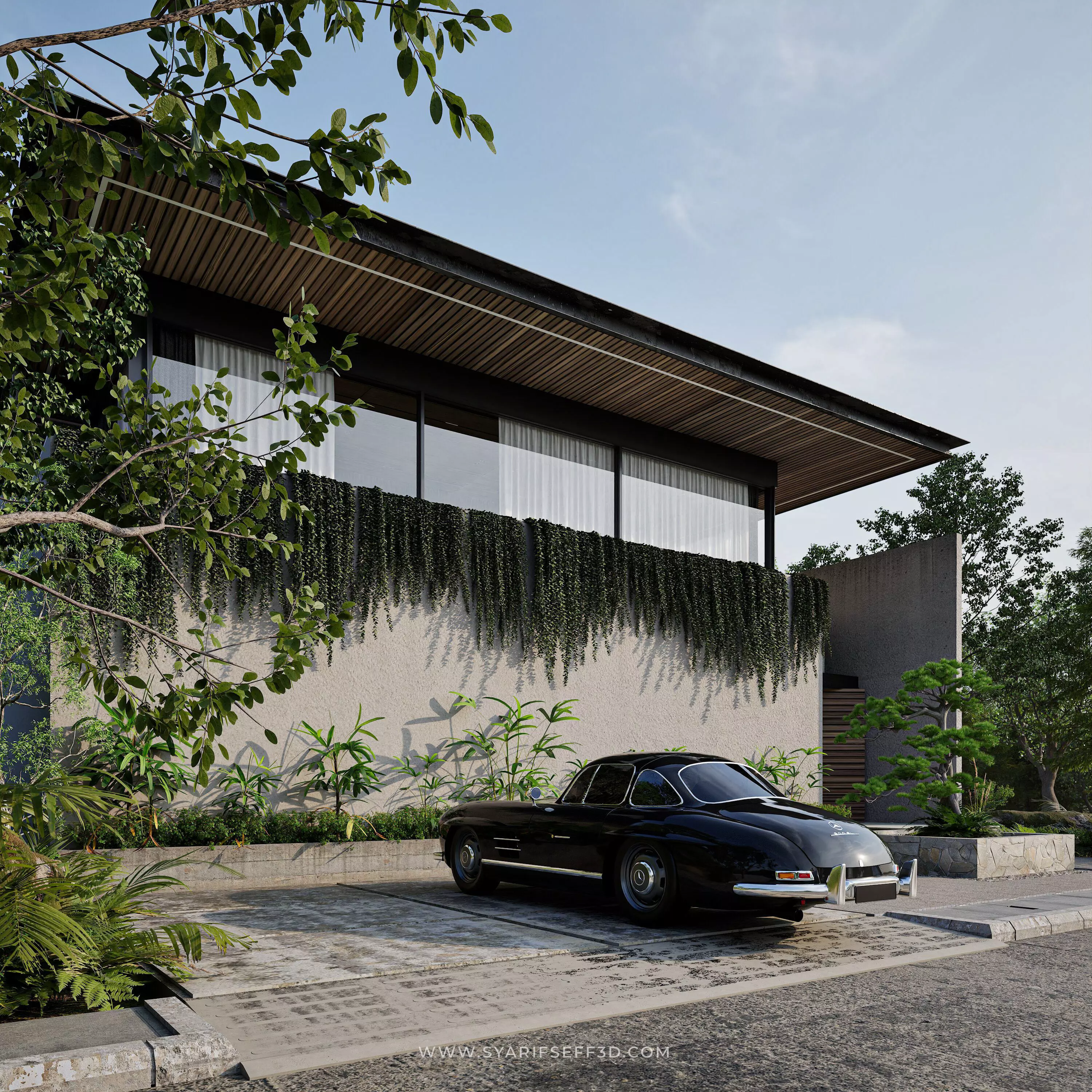 Modern House Design - Leben House 3D model_0