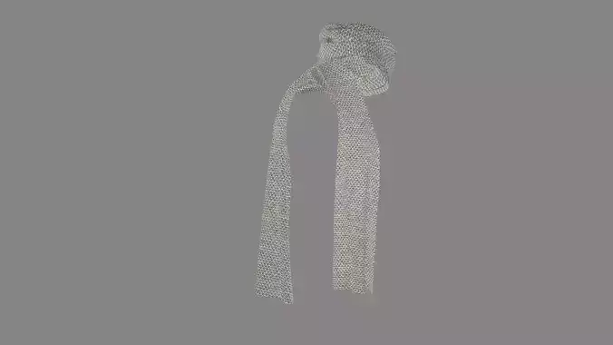 Dress collars scarves and necklaces decorated 3d models