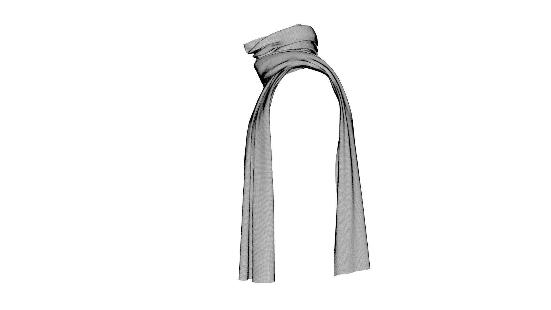 Dress collars scarves and necklaces decorated 3d model 3D model_7