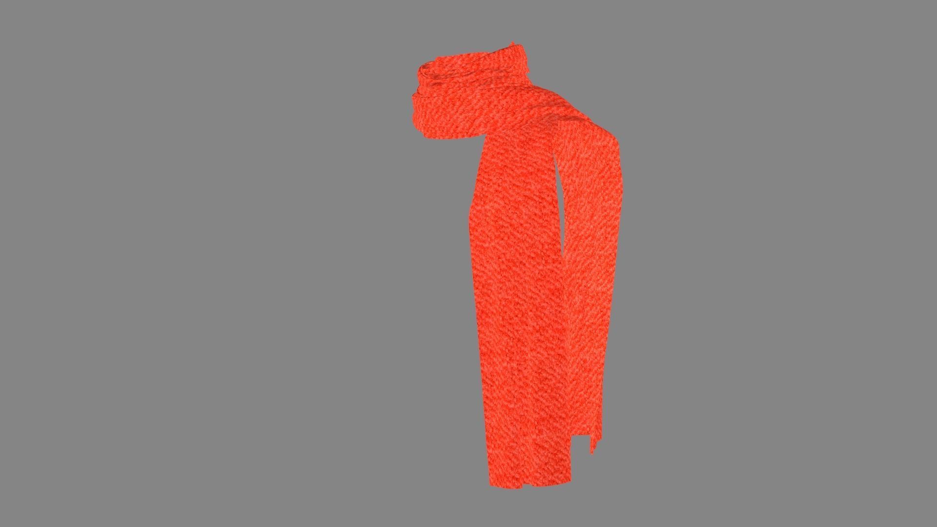 Dress collars scarves and necklaces decorated 3d model 3D model_3