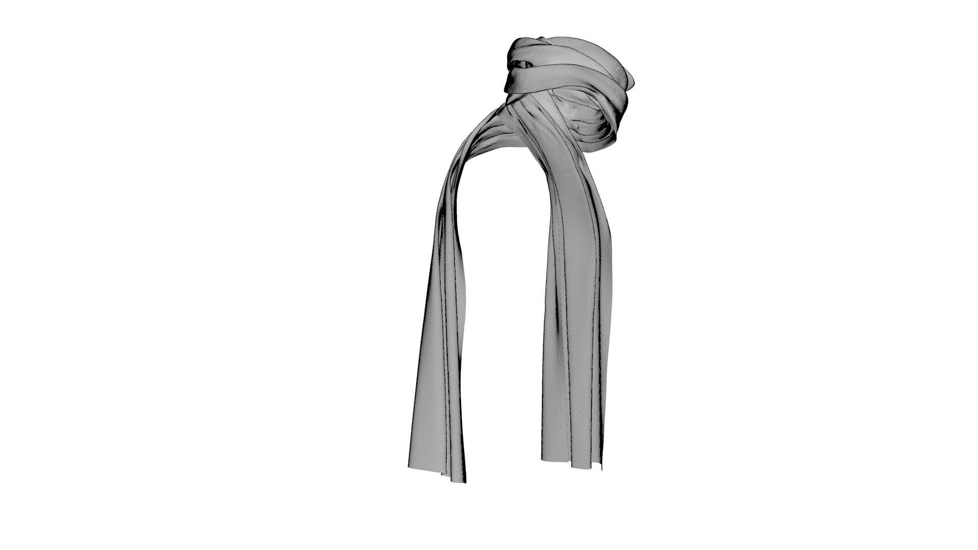 Dress collars scarves and necklaces decorated 3d model 3D model_9