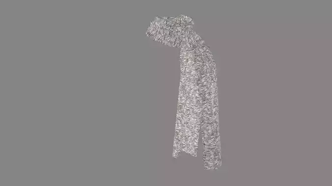 Dress collars scarves and necklaces decorated 3d models