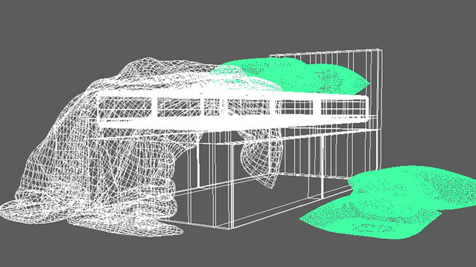 single bed and Pillows 3D print model_14
