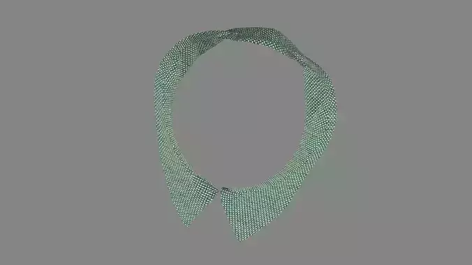 Dress collars scarves and necklaces decorated 3d models