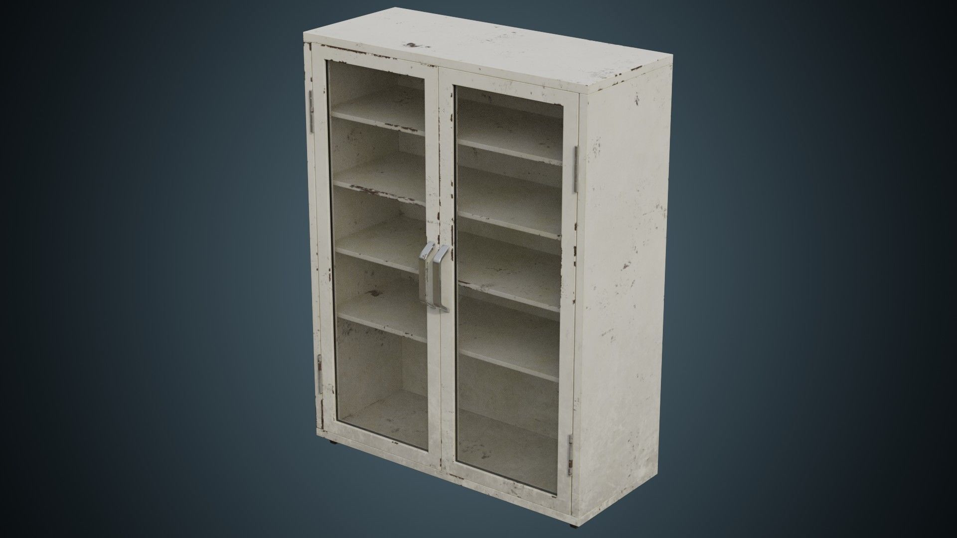 Medical Cabinet 2B Low-poly 3D model_3