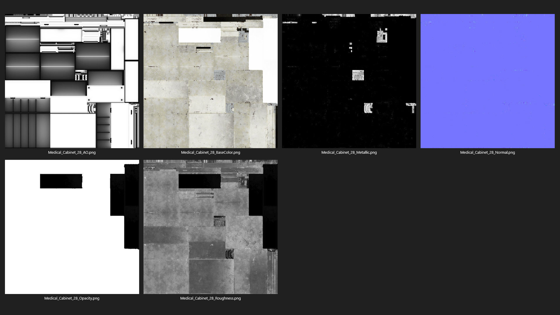 Medical Cabinet 2B Low-poly 3D model_12