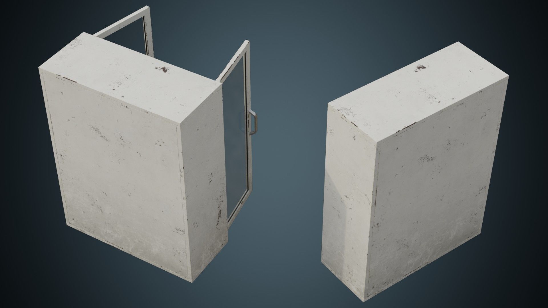 Medical Cabinet 2B Low-poly 3D model_1