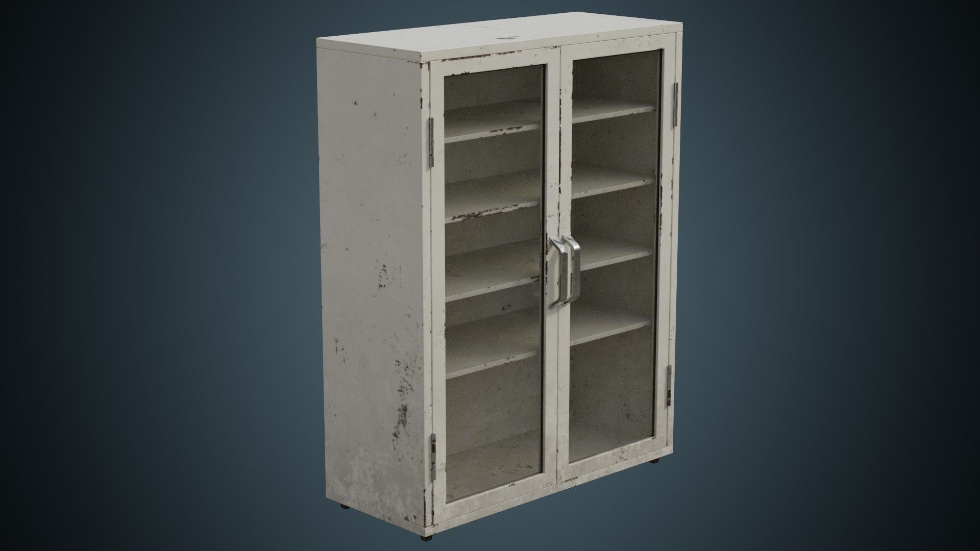 Medical Cabinet 2B Low-poly 3D model_4