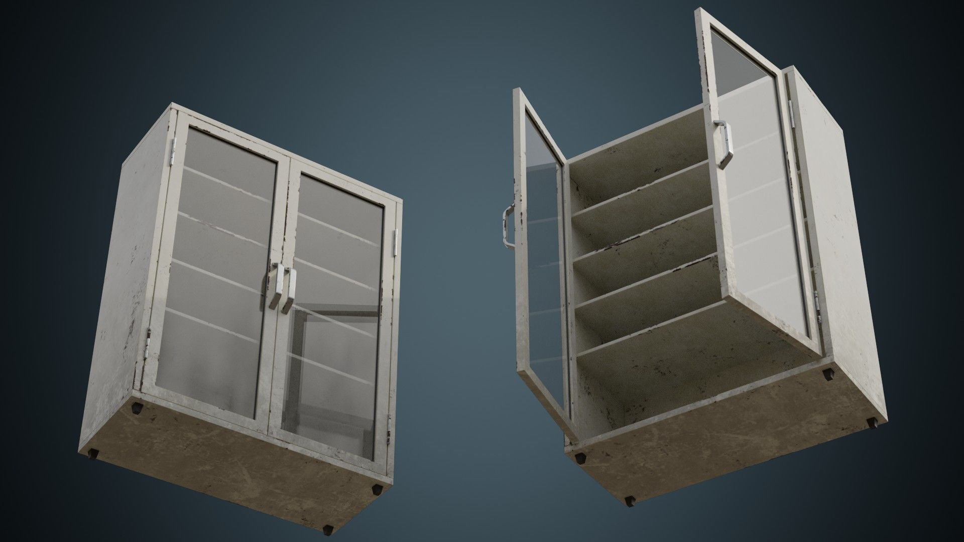 Medical Cabinet 2B Low-poly 3D model_2