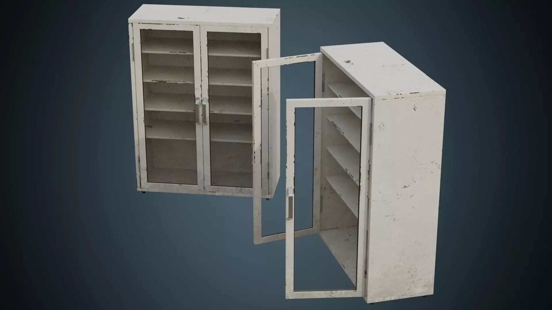 Medical Cabinet 2B Low-poly 3D model_0