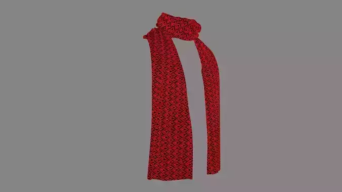 Dress collars scarves and necklaces decorated 3d models