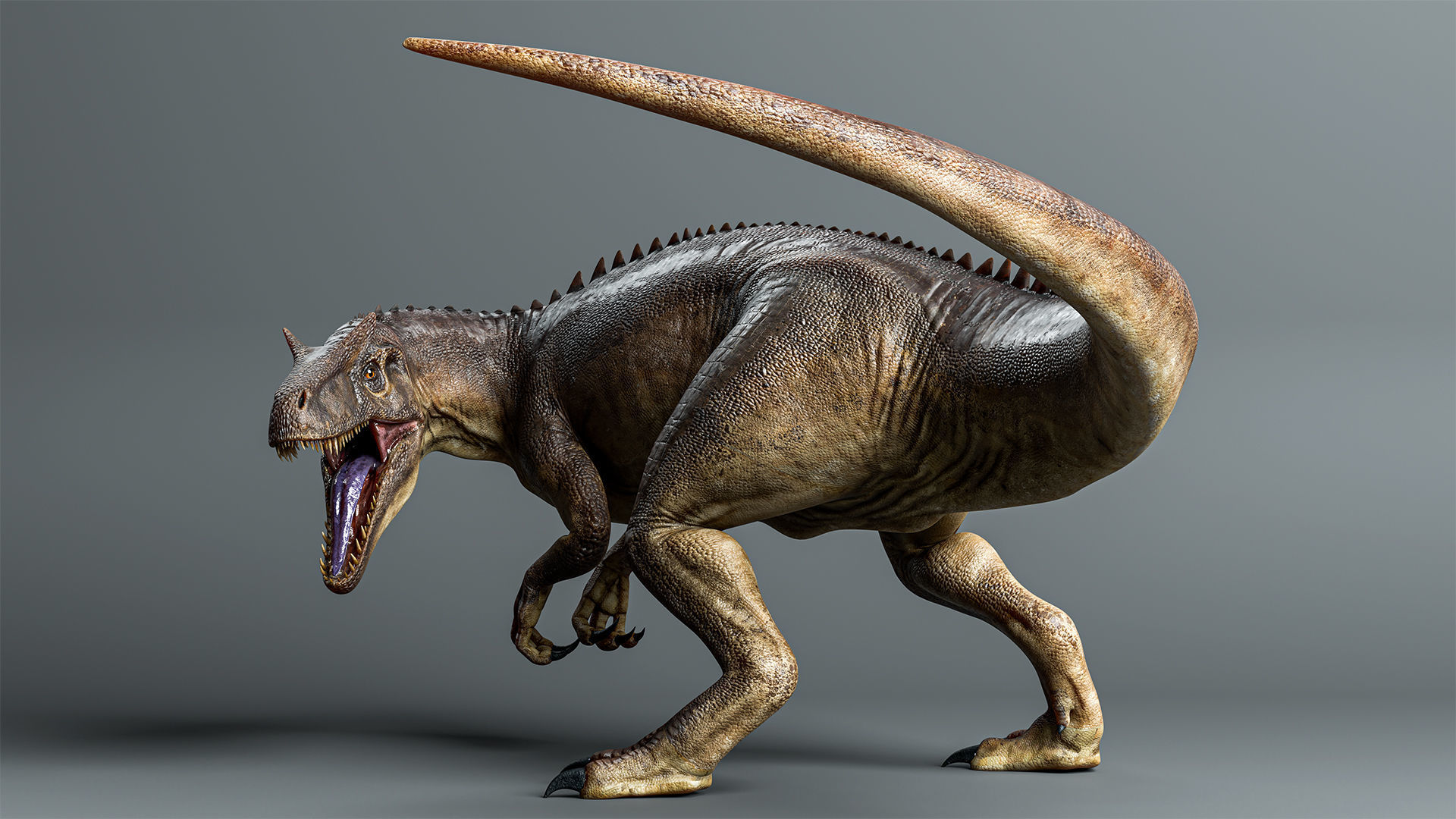 ALLOSAURUS Low-poly 3D model_1