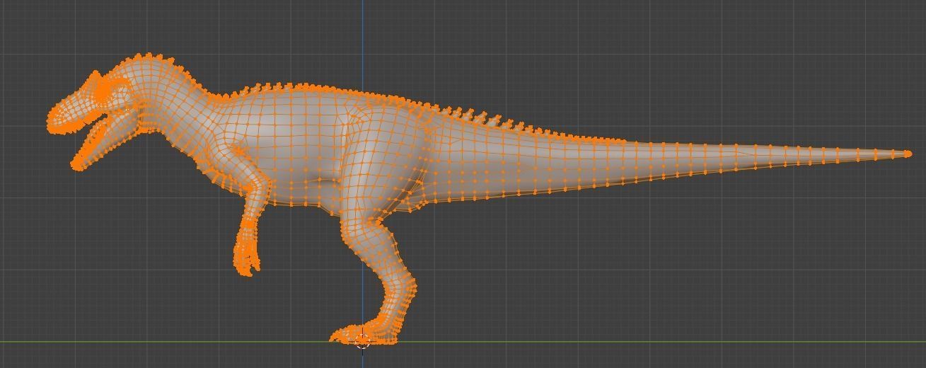 ALLOSAURUS Low-poly 3D model_4