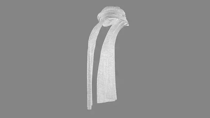 Dress collars scarves and necklaces decorated 3d models