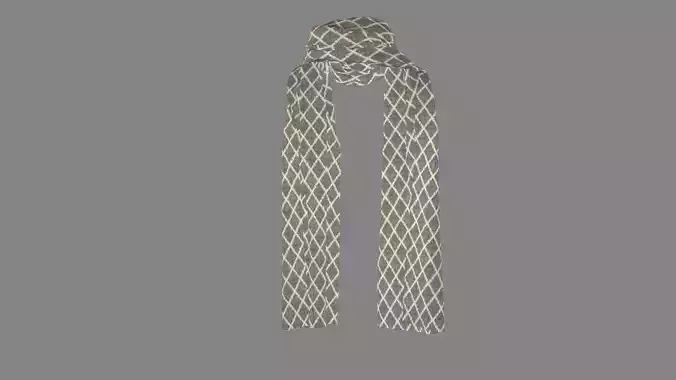 Dress collars scarves and necklaces decorated 3d models