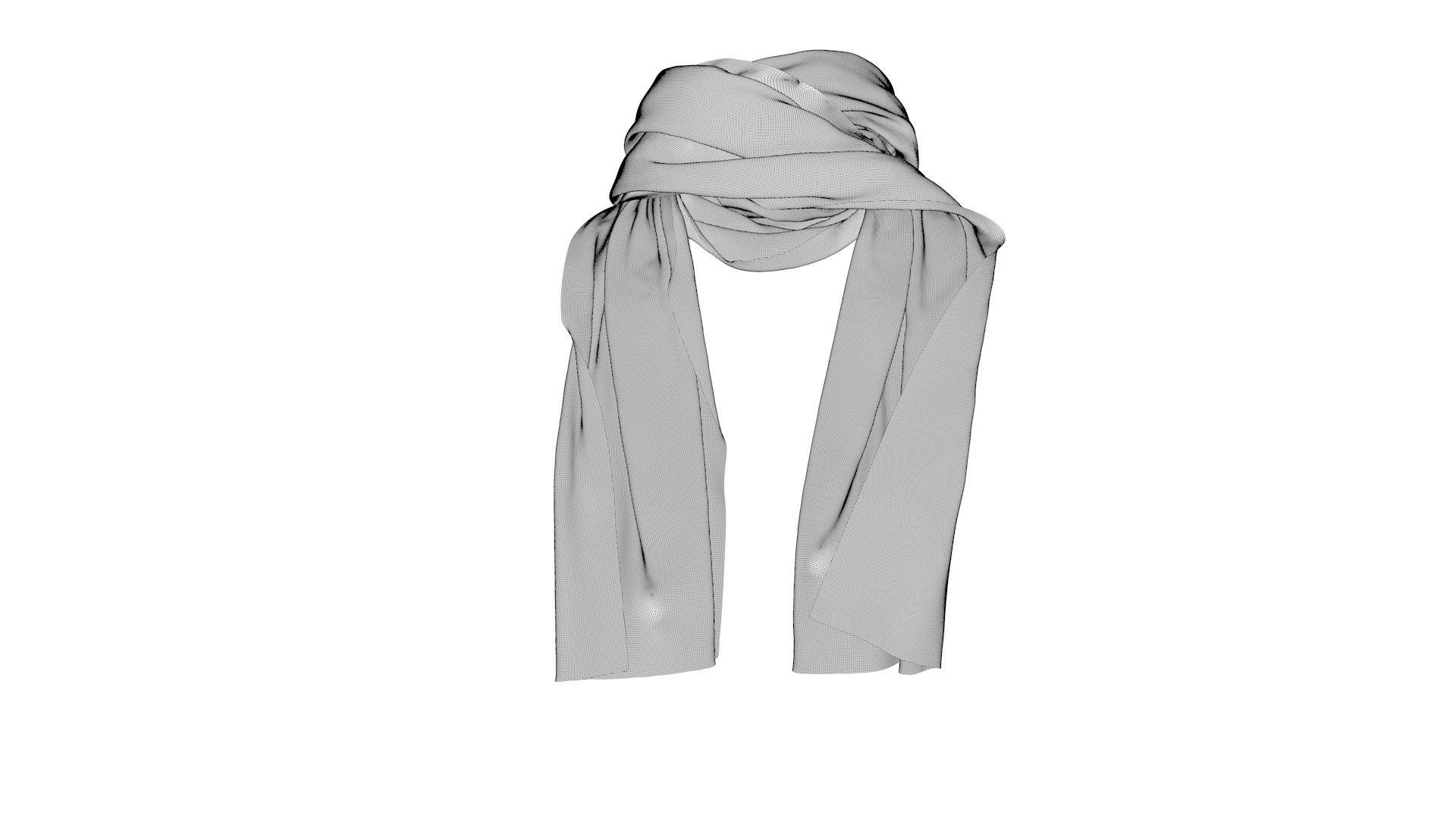 Dress collars scarves and necklaces decorated 3d models 3D model_9