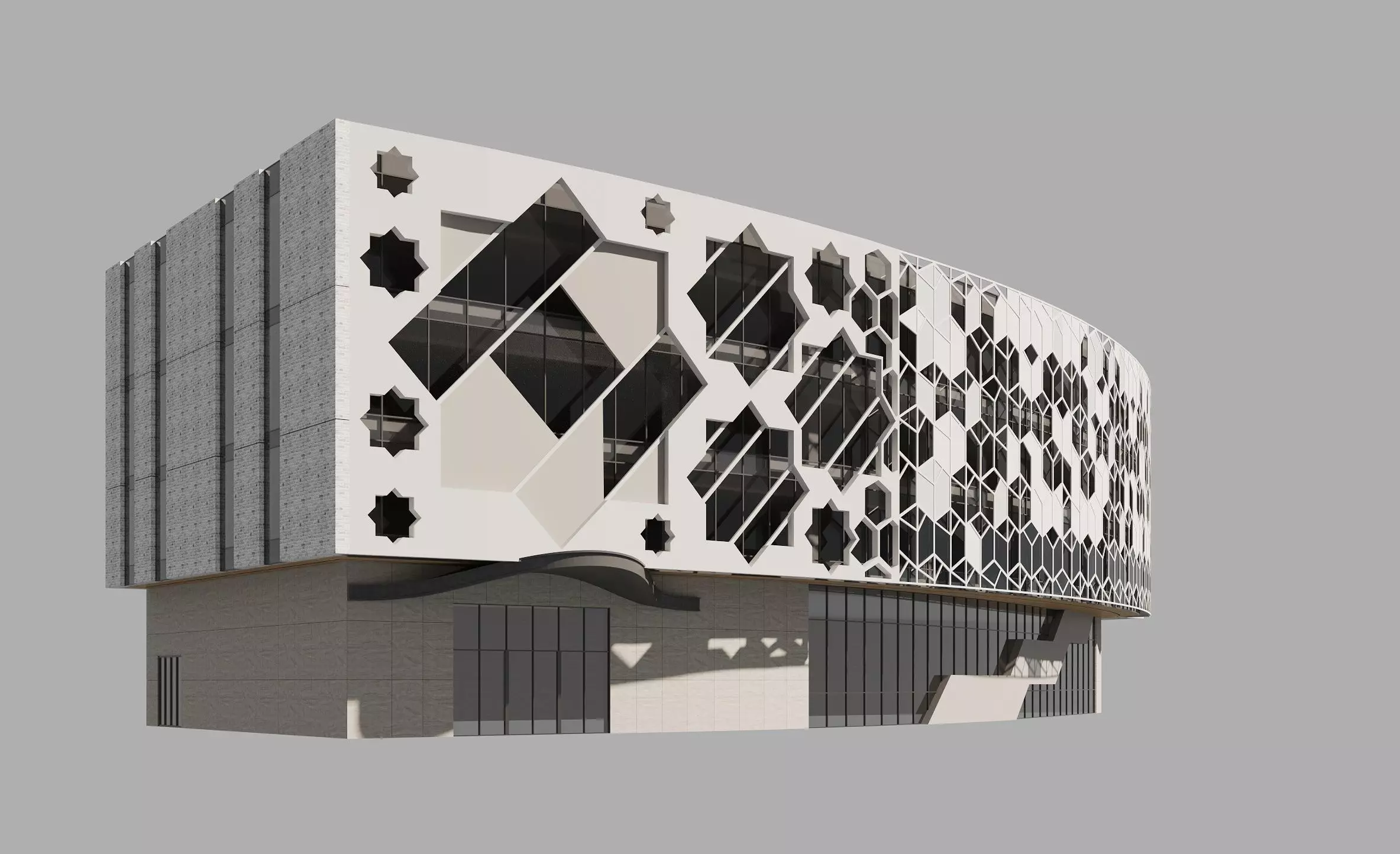 biulding exterior design 3D model_0