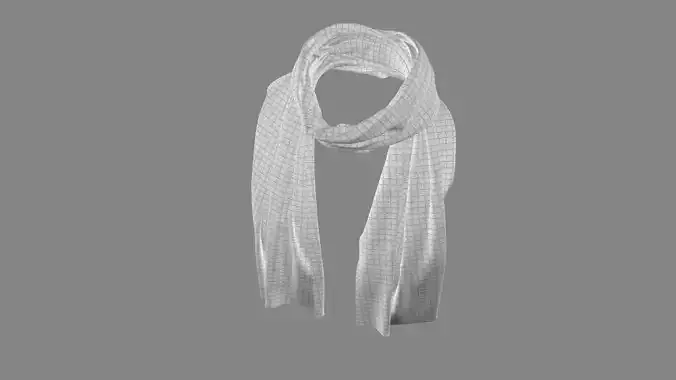 Dress collars scarves and necklaces decorated 3d models