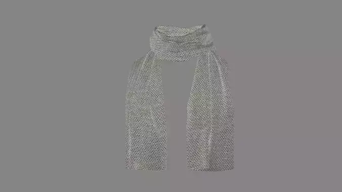 Dress collars scarves and necklaces decorated 3d models