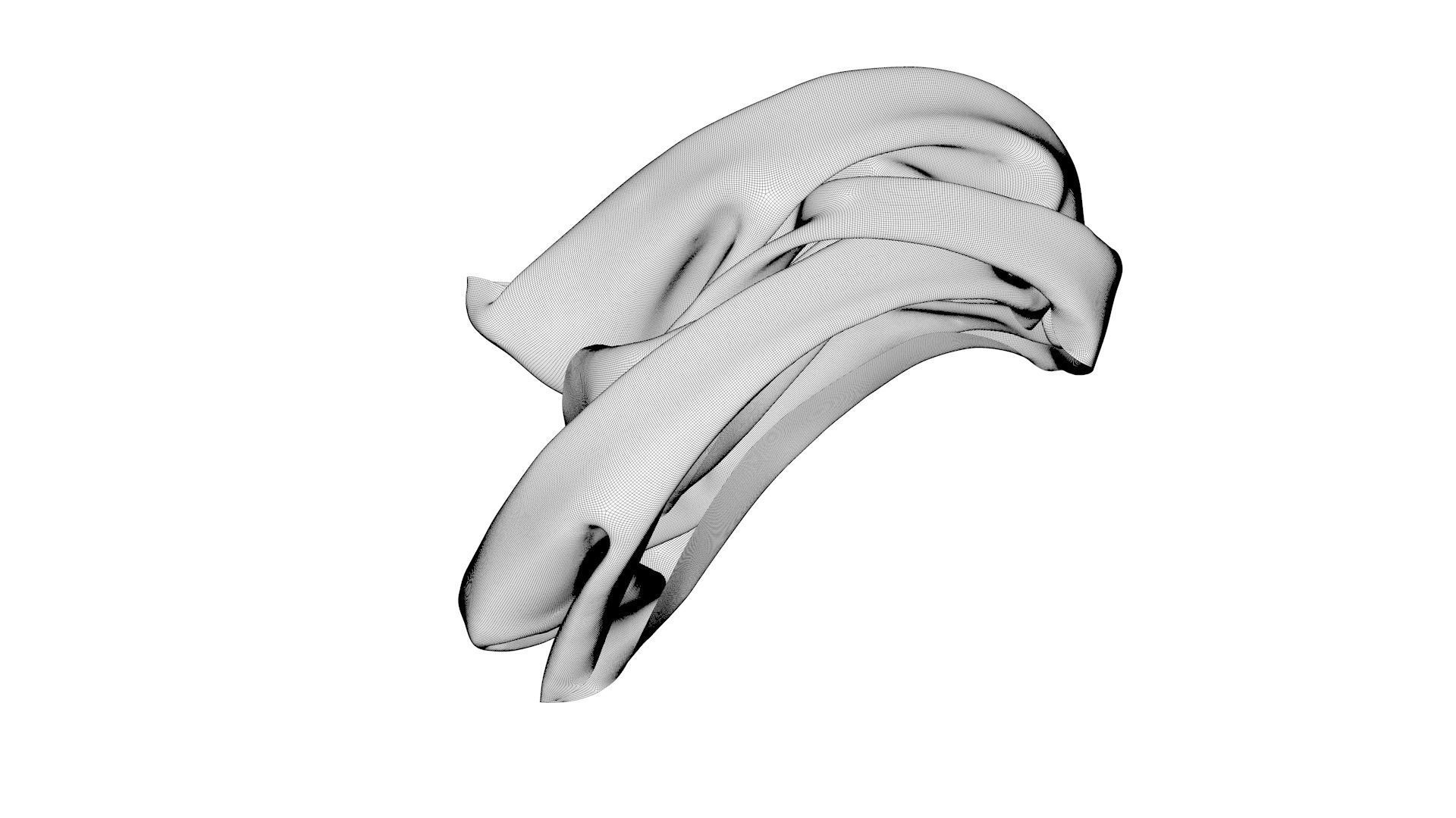 Dress collars scarves and necklaces decorated 3d models 3D model_8