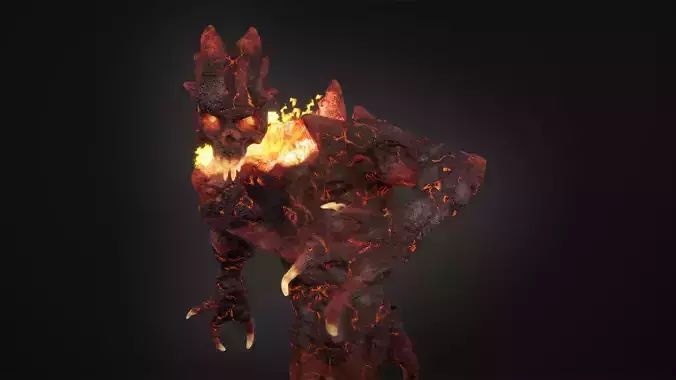 Hell Flying Demon Low-poly game engine ready 3D model Low-poly 3D model